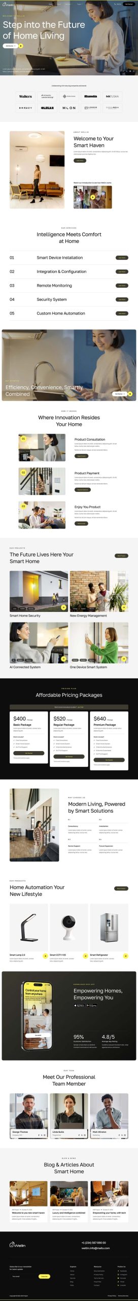 Wellin - Smart Home Automation Elementor Template Kit