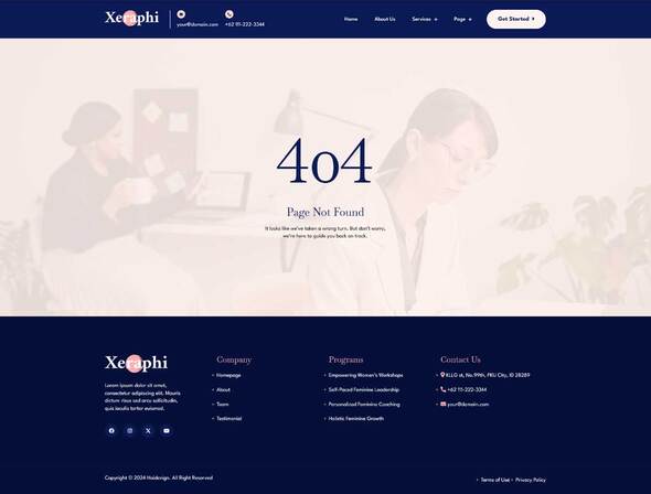 Preview image for Xeraphi - Feminine Business Coaching Elementor Template Kit