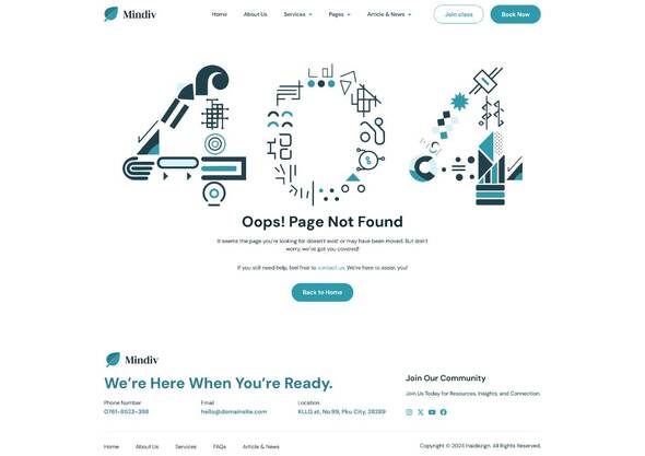 Mindiv - Mental Health Therapy Elementor Template Kit