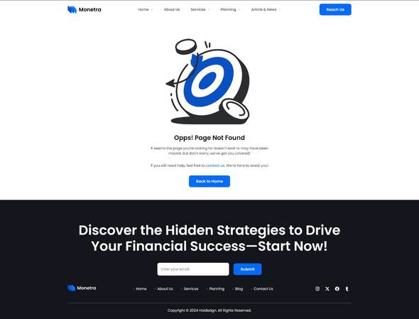Monetra - Finance and Consulting Elementor Template Kit