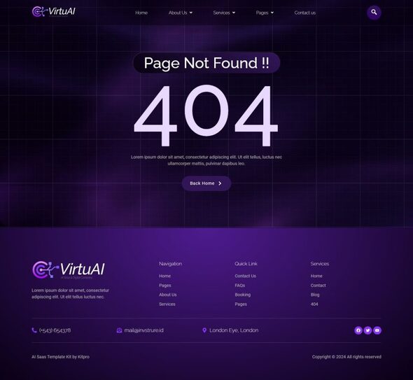 VirtuAI - AI Saas & Digital Company Elementor Template Kit