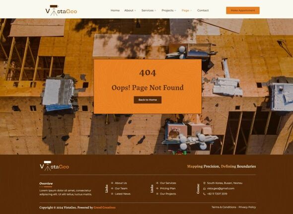 VistaGeo - Land Surveying & Digital Mapping Elementor Template Kit