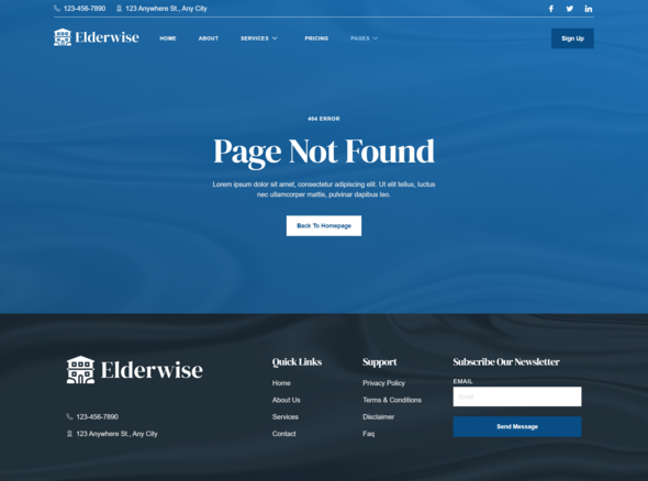 Elderwise - Home Care Services Elementor Template Kit