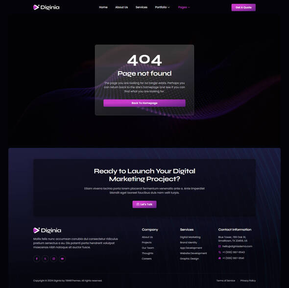 Diginia - Digital Marketing Agency Elementor Template Kit