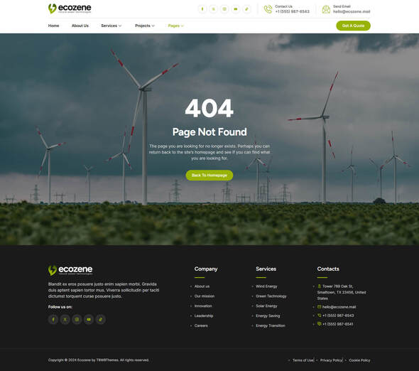 Ecozene - Green Renewable Energy Elementor Template Kit