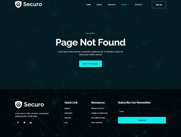 Securo - Cyber Security Services Elementor Template Kit