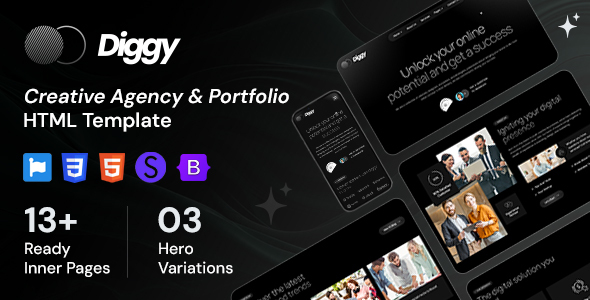 Diggy - Creative Agency & Portfolio HTML Template