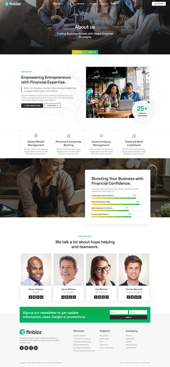 FinBizz - Finance & Investment Manager Elementor Template Kit