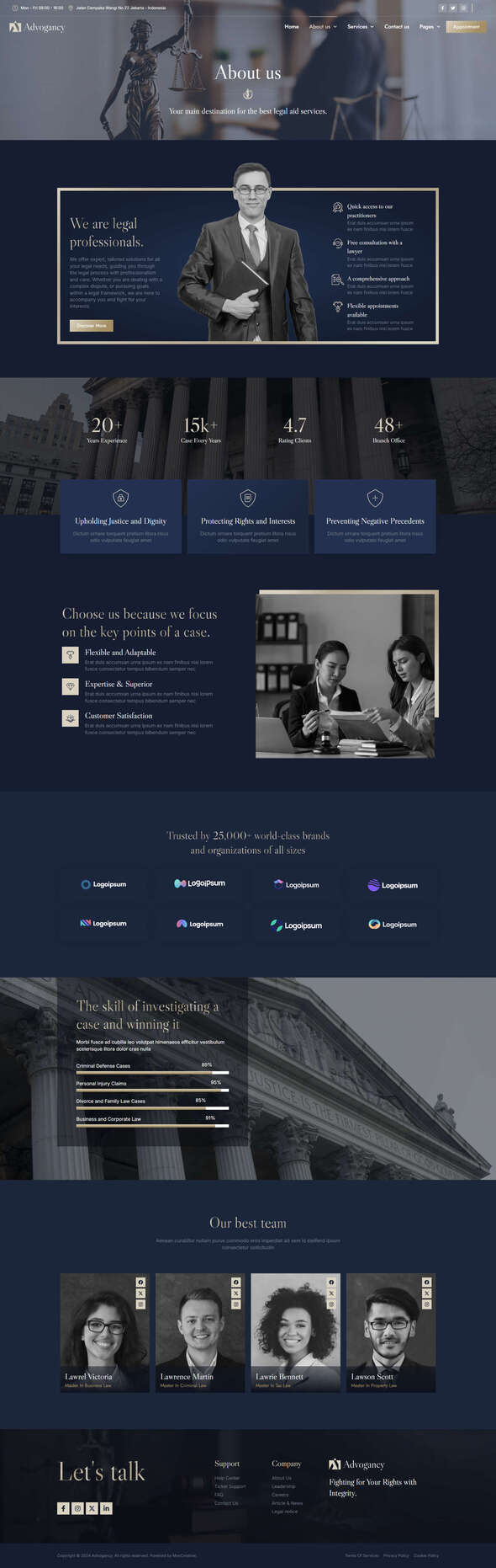 Advogancy - Attorney Law Firm Elementor Pro Template Kit