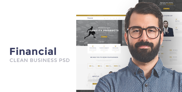 Product preview supplied for Financial - Startup Business WordPress Theme