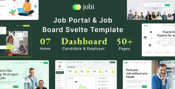Jobi - Job Portal & Job Board Svelte Template listing image