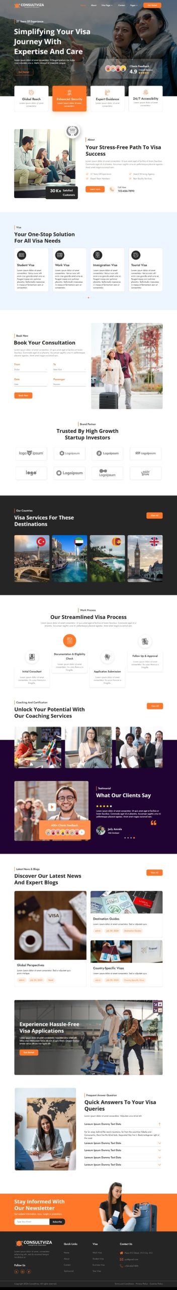 Consultviza – Immigration & Visa Consulting Elementor Template Kit