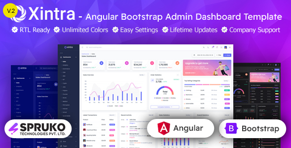 Xintra - Angular Admin Dashboard Ngbootstrap Template