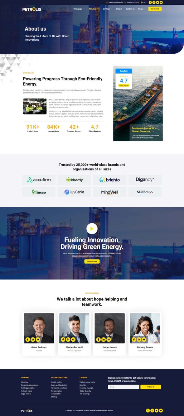 Petrolis - Oil Company & Industrial Elementor Pro Template Kit listing image