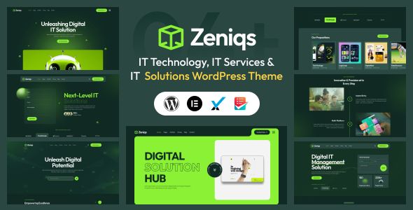 Product preview supplied for Zeniqs IT – IT Solutions & Technology Services WordPress Theme