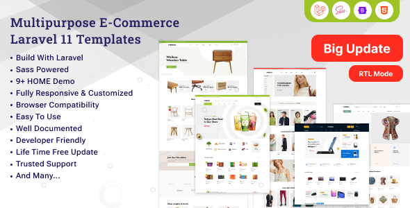 Weiboo - eCommerce Laravel 11 Template product preview