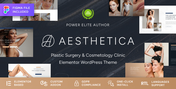 Product preview supplied for Aesthetica - Plastic Surgery & Beauty Clinic WordPress Theme