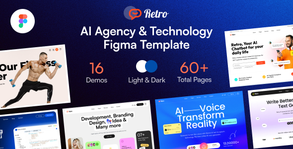 Retro - AI Agency & Technology Figma Template