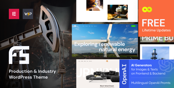 Product preview supplied for Fuse - Industry & Engineering Factory WordPress Theme