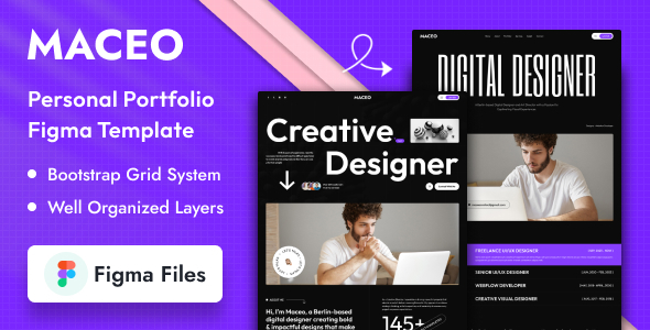 Maceo - Personal Portfolio Figma Template
