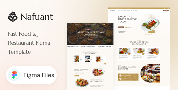 Nafuant - Fast Food & Restaurant Figma Template