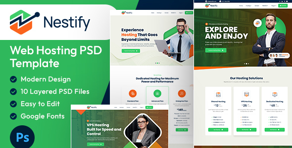 Nestify | Web Hosting PSD Template
