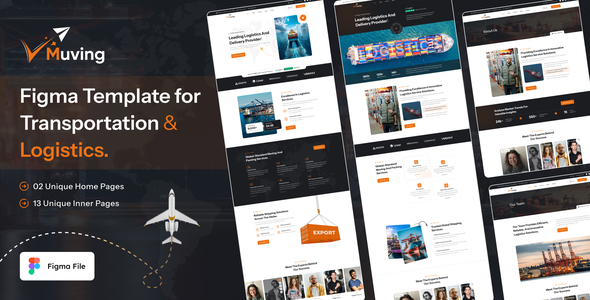 Muving - Transportation & Logistics Figma Template