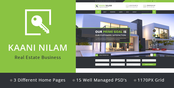 Kaani Nilam - Real Estate PSD Template