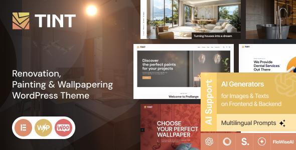 Tint - Renovation, Painting & Wallpapering WordPress Theme + Online Shop