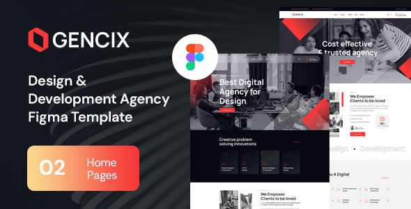 Gencix - Design & Development Agency Figma Template