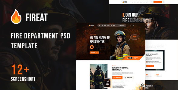 Fireat  -  Fire Department PSD Template