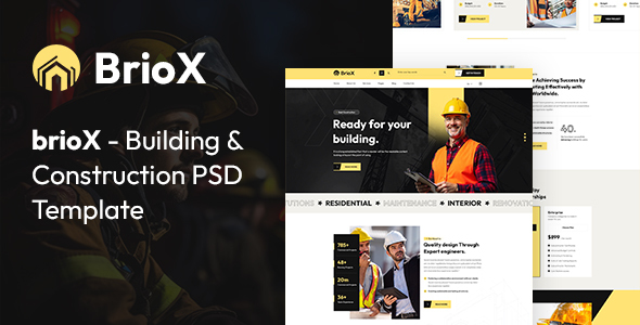 BrioX - Building & Construction PSD Template