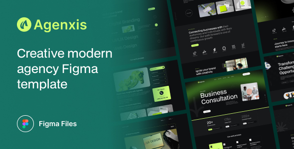 Product preview supplied for Agenxis - Creative Agency Figma Template