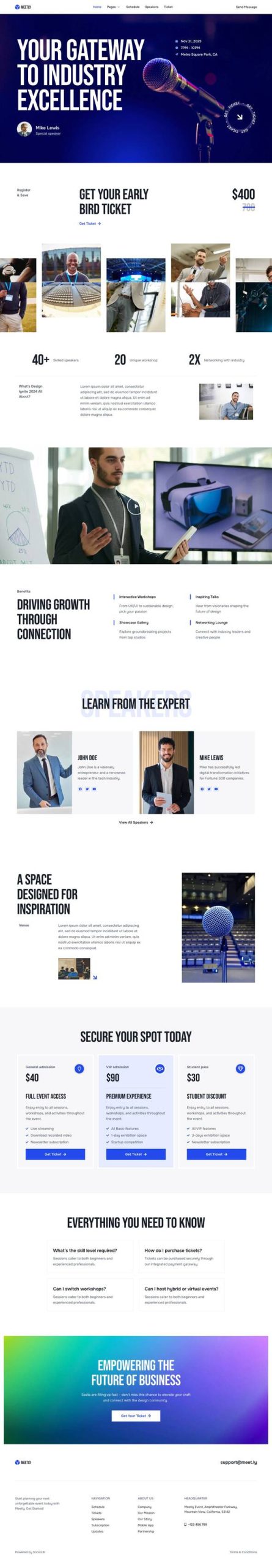 Meetly - Event & Conference Elementor Template Kit