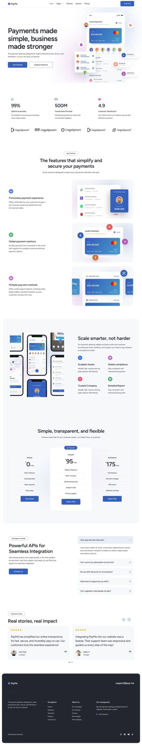 PayMe - Payment Gateway Mobile App Elementor Template Kit