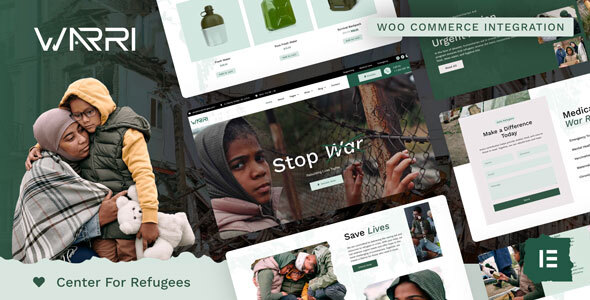 Preview image for Warri - Refugee Center Elementor Pro Template Kit