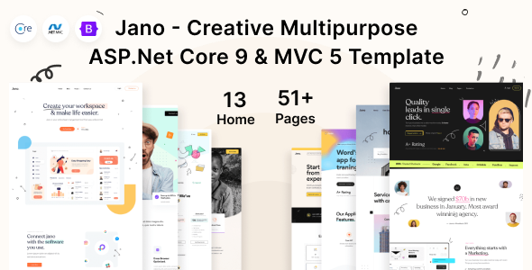 Jano - ASP.Net Core 9 & MVC 5 Creative Multipurpose Template