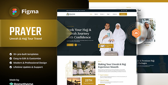 Prayer - Umrah & Hajj Tour Travel Figma Template