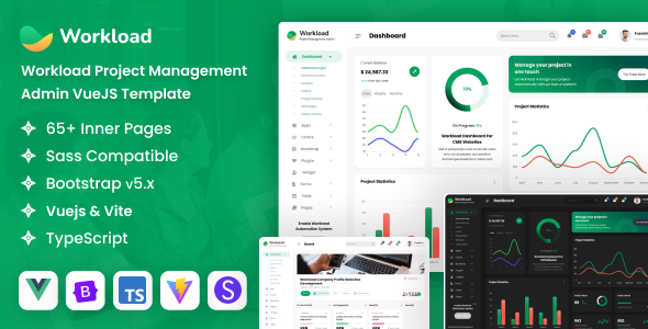 Workload - Vue Js Project Management Admin Template