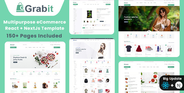 Grabit - Multipurpose eCommerce React + NextJs Template