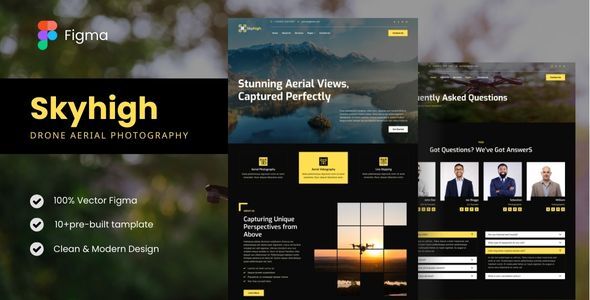 Skyhigh - Drone Aerial Photography & Videography Figma Template