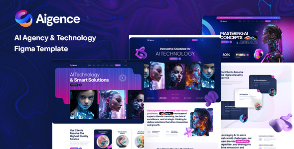 Aigence - AI Agency & Technology Figma Template
