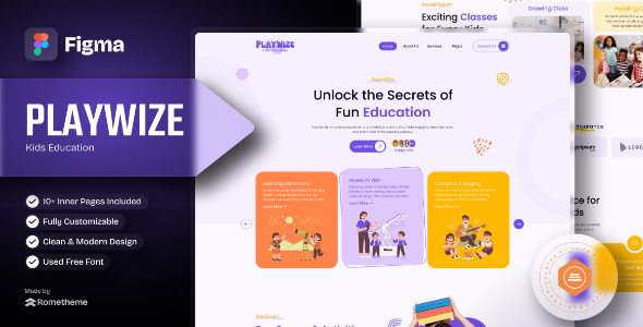 Playwize - Kids Education Figma Template