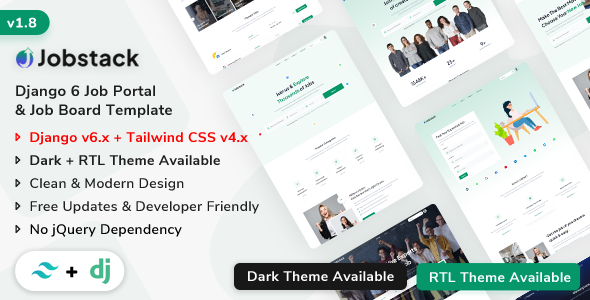 Jobstack - Django Job Listing, Job Portal & Job Board Template