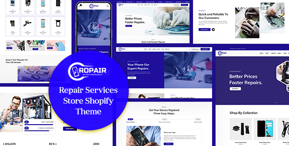 Ropair – Mobile & Computer Repair Services Shopify 2.0 Theme | Electronics Shop