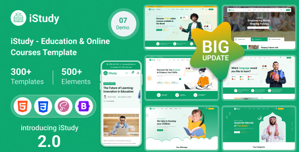Education & Online Courses Template | iStudy
