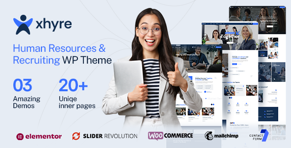 Xhyre - Human Resources & Recruiting WordPress Theme listing image