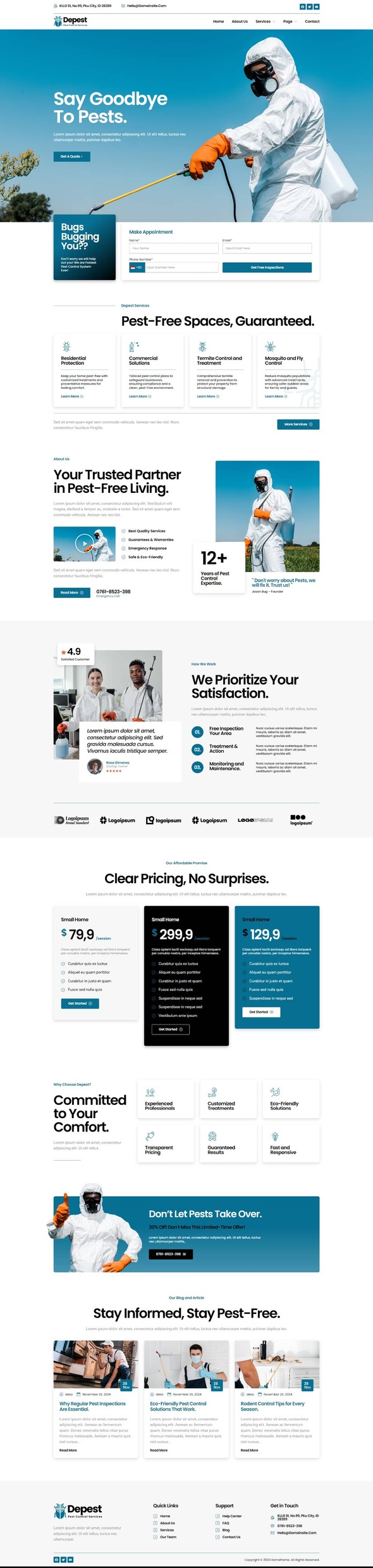 Depest - Pest Control Services Elementor Template Kit