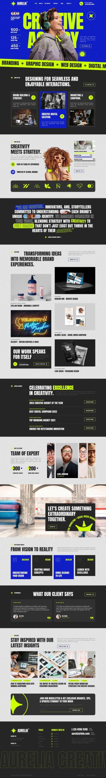 Aurelia - Creative Agency Elementor Template Kit