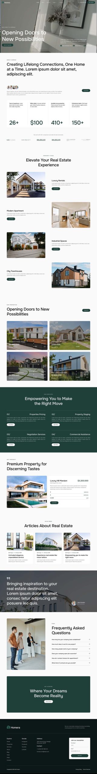 Product preview supplied for Homera - Real Estate & Property Elementor Template Kit